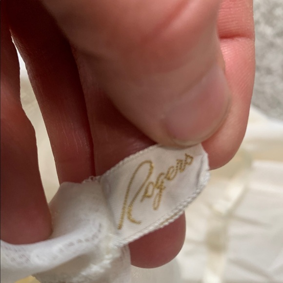 Vintage Rogers White Lace Trim Slip Dress - Picture 11 of 12